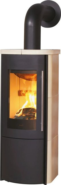 Hark Lova ECOplus Rua Kaminofen mit Kacheln in Creme/Beige, 6 kW mit Automatik - Bild 1