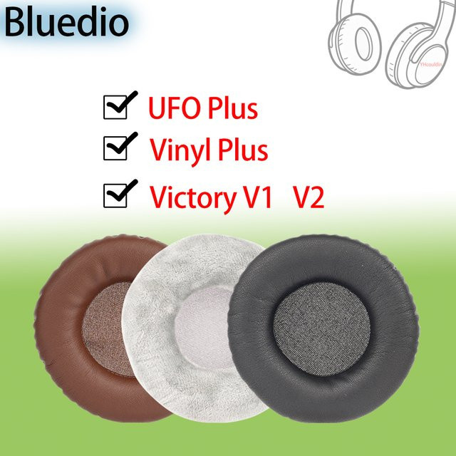Bluedio Ersatz Ohrpolster aus Mesh und Velours Leder für Victory V1 V2 UFO Vinyl Plus Kopfhörer in Schwarz - Bild 1