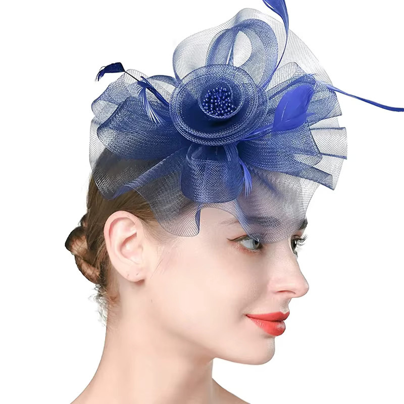 Fascinator Hut, Feder, Mesh, Damen - Bild 2