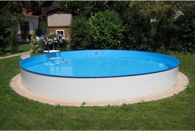 Summer Waves Stahlwand-Pool rund in Blau-Weiß, Durchmesser: 350 cm, Höhe: 120 cm - Bild 1