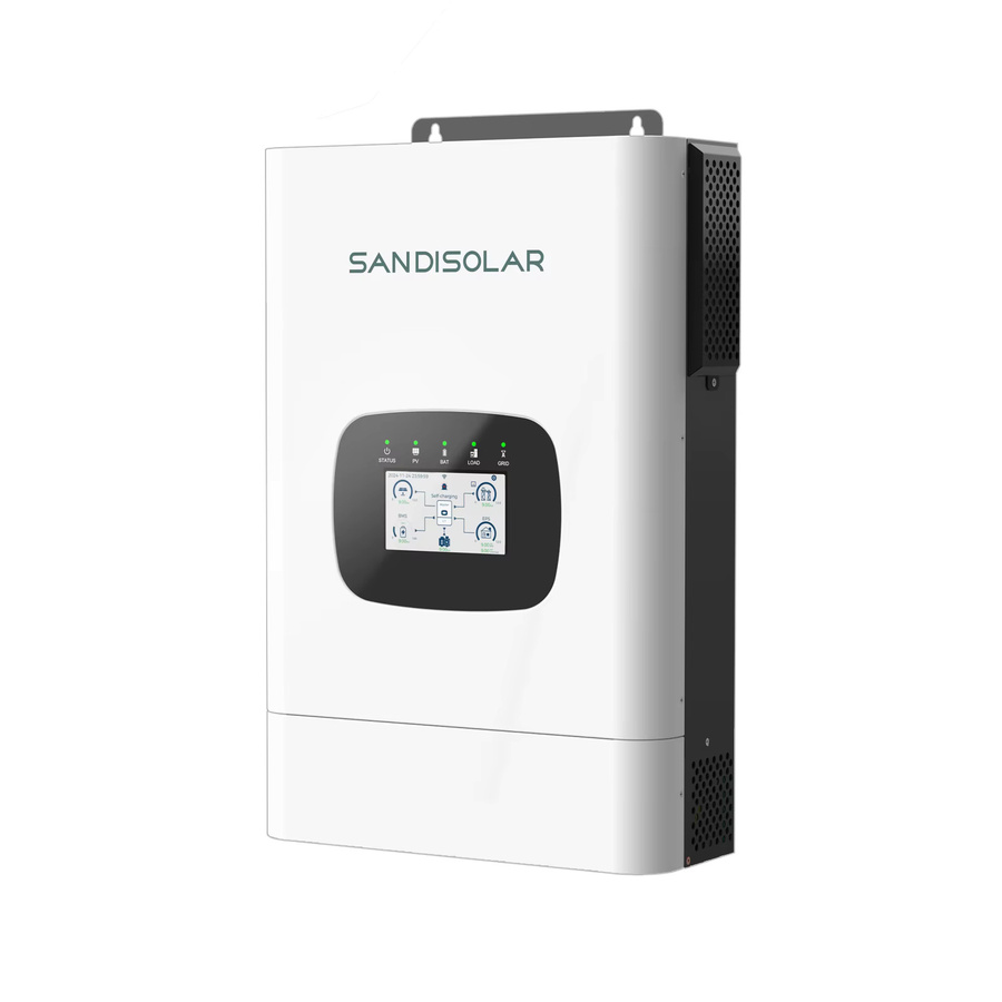 SANDISOLAR Hybrid-Solarwechselrichter 48V mit reiner Sinuswelle und MPPT 90-500VDC, 9000W PV-Eingang, Farbe: Weiß - Bild 8