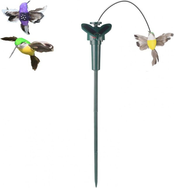 Solarbetriebener Kolibri als realistisches Vogelspielzeug für die Gartendekoration, mehrfarbig - Bild 1