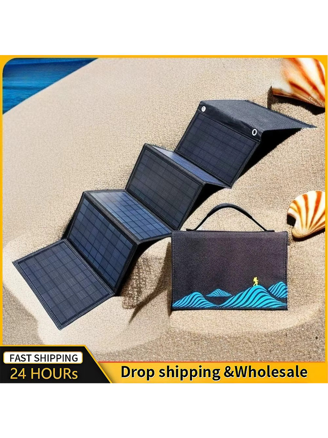 SNQP Faltbare Solarpanel-Tasche 1000 W mit USB-C und DC Anschlüssen, Schwarz, Wasserdicht für Outdoor-Abenteuer - Bild 7