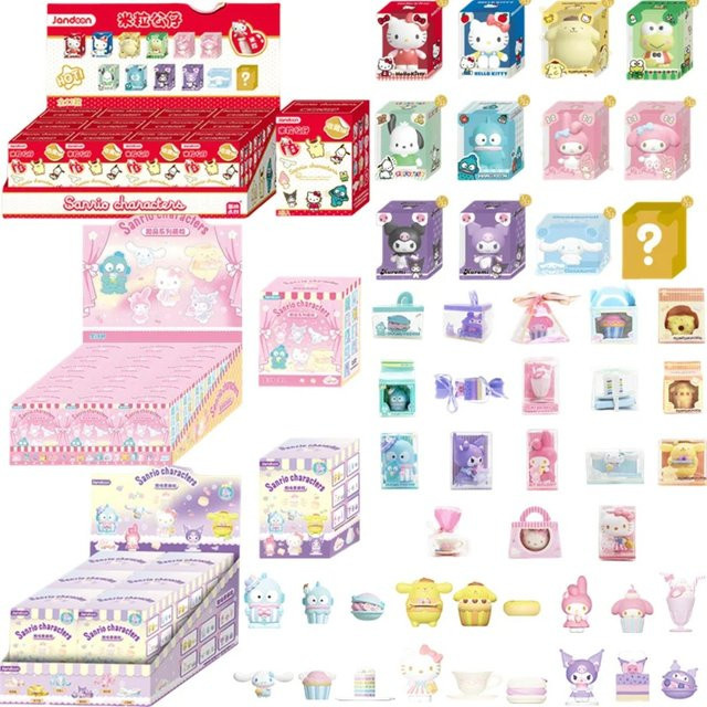 Sanrio Onegai My Melody Kuromi Hello Kitty Cinnamoroll Pochacco Actionfigur, Überraschungsbox - Bild 1