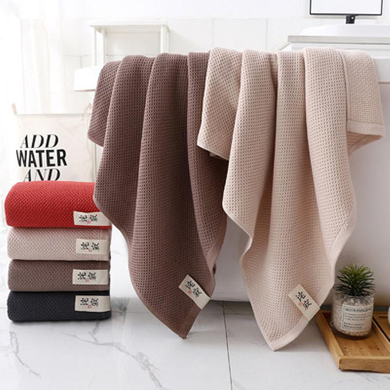Hochwertiges Waben-Badetuch aus Baumwolle in Beige, super saugfähiges Jacquard Waffeltuch, Breite: 30 cm, Höhe: 30 cm - Bild 1