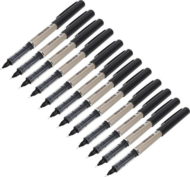 GoolRC Rollerballstifte Set aus ABS-Kunststoff mit 0,5 mm Nadelspitze, 12 Stück, Farben: Rot, Schwarz, Blau, Grau - Bild 1