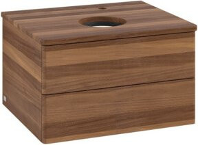 V&B Waschtischunterschrank Antao ohne Frontstruktur in Weiß, B/T/H: 60 x 36 x 50 cm - Bild 1