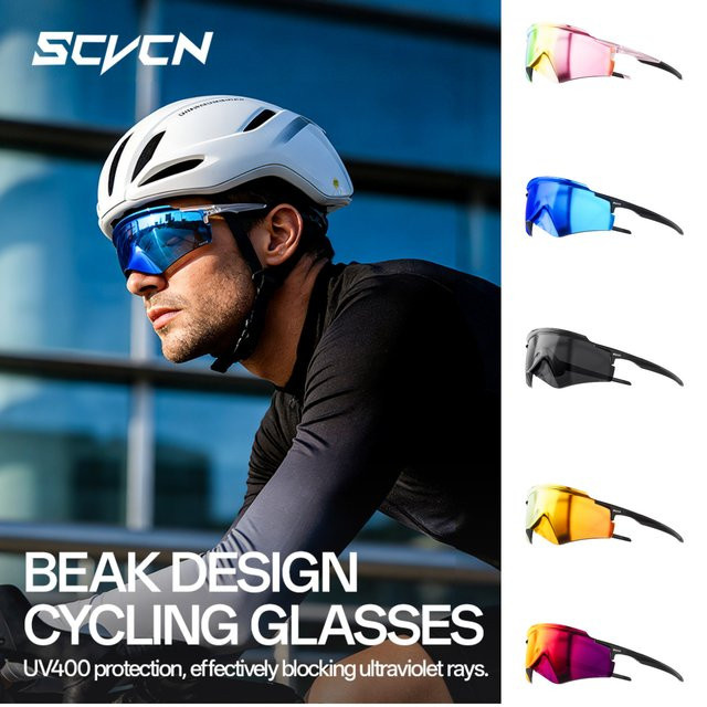 SCVCN Sportsonnenbrille, Unisex, Vollrand, Kunststoff - Bild 1