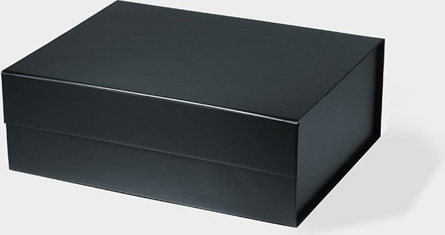 Geotobox Luxus Geschenkkarton mit Magnetverschluss B/T/H: 33 x 25,5 x 11,5 cm in Schwarz und Weiß - Bild 1
