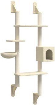 vidaXL Kratzbaum zur Wandmontage mit Sisal-Elementen in Beige - Bild 1