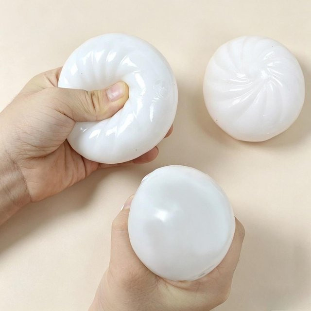 Glitzer-Knödel Squishy mit Box, Sensorischer Dampfer, Weicher TPR Teigball, Fidget Spielzeug - Bild 1