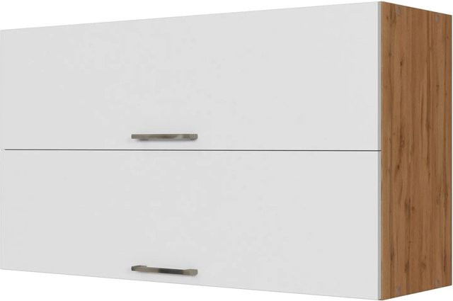 Held Möbel Küchen-Klapphängeschrank Sorrento Weiß-Wotaneiche B/H/T: 100 x 57 x 34 cm - Bild 1