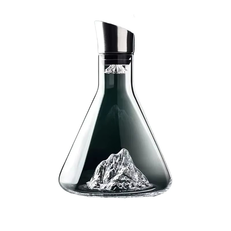 Kreatives Kristallglas Wein und Whisky Dekanter Set aus bleifreiem Glas, 1,5 l - Bild 5