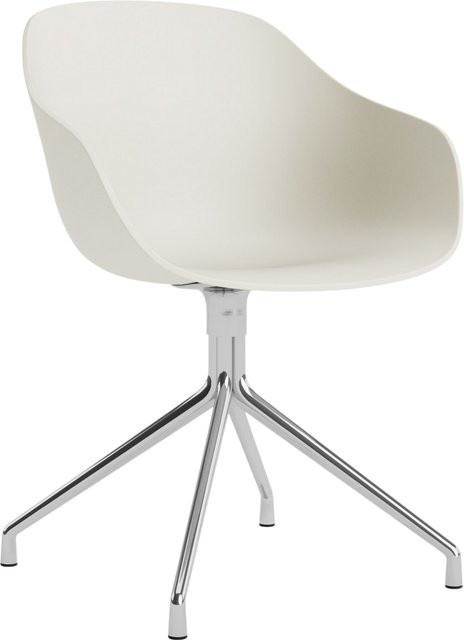 HAY About A Chair AAC 220 mit Armlehnen in Weiß aus pulverbeschichtetem Aluminium - Bild 1