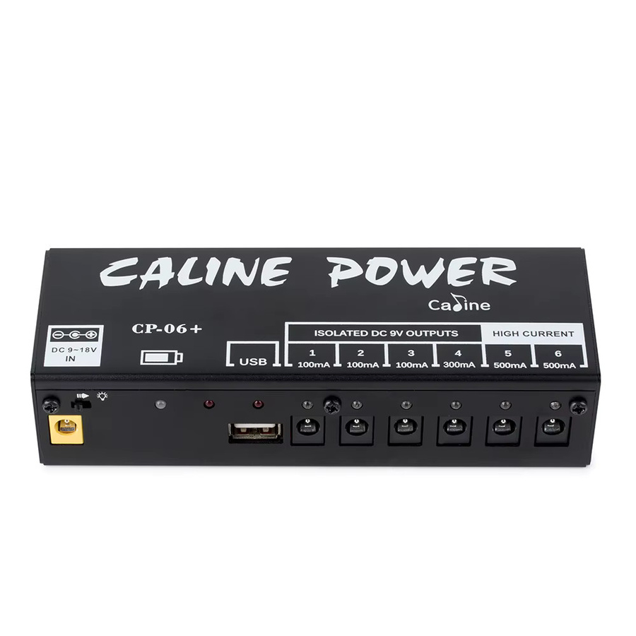 Caline CP-06+ Gitarren-Effektpedal-Netzteil in Schwarz mit 6 unabhängigen Ausgängen - Bild 2