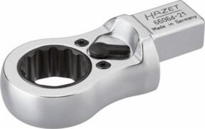 Hazet Einsteck-Ratschen-Ringschlüssel 6606D-21 in Silber mit 14 x 18 mm Außen-Doppel-Sechskant Profil - Bild 1