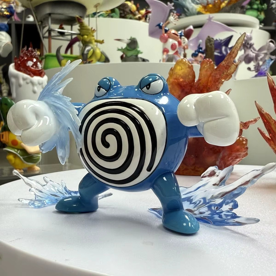 Bandai Pokemon Poliwrath Anime Figur aus PVC in Blau, Höhe: 6 cm - Bild 3