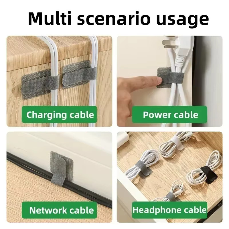 Selbstklebende Kabel-Organizer aus Kunststoff in Weiß für deinen Schreibtisch - Bild 3
