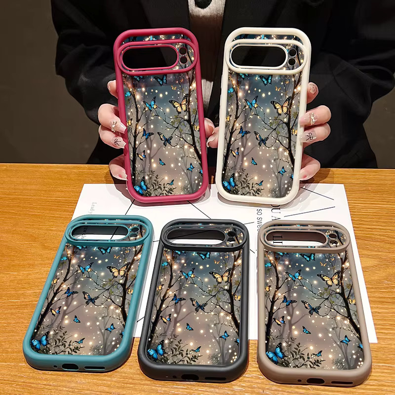 Stoßfeste TPU-Handyhülle mit Schmetterlings-Design für Google Pixel 9 10 Pro XL 8 7 Pro 7A 8A 9A in Rot und Mehrfarbig - Bild 3