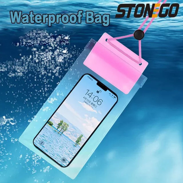 STONEGO Wasserdichte Handyhülle in Schwarz und Transparent für Schwimmen, Tauchen und Outdoor-Aktivitäten - Bild 1