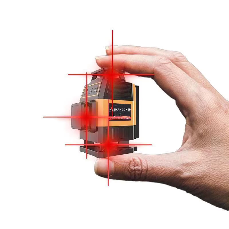 NVZHANGCHEN Mini-Laser-Wasserwaage mit roten Linien, 12/16 Linien 3D/4D selbstnivellierend, 360 Grad horizontal und vertikal, hochpräzise Laser-Wasserwaage in Rot - Bild 2
