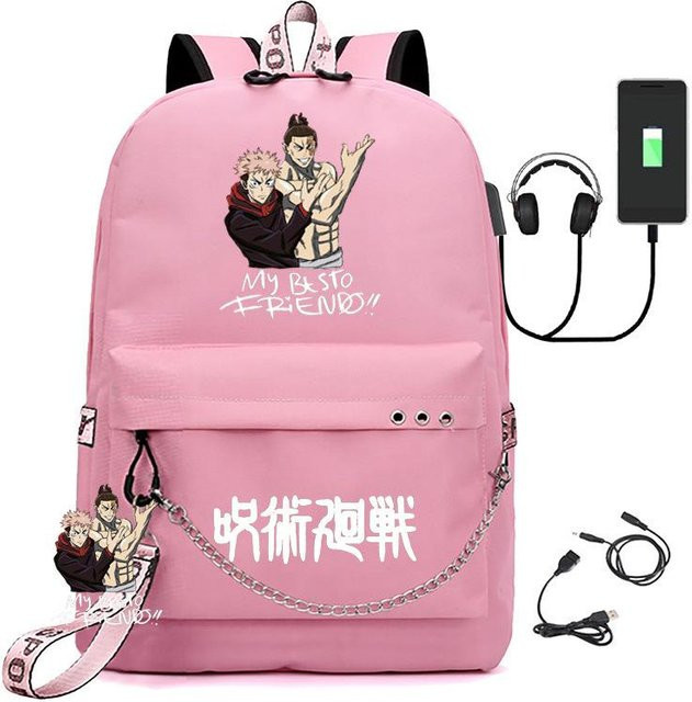 3-teiliges Schulrucksack-Set in Pink aus Oxford-Stoff mit großem Fassungsvermögen, Schultasche und Federmäppchen - Bild 1