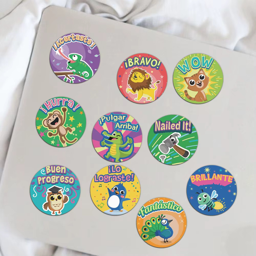 500 Stück Cartoon Dichtungsaufkleber in Multicolour als dekorative Geschenkaufkleber für Kinder - Bild 2