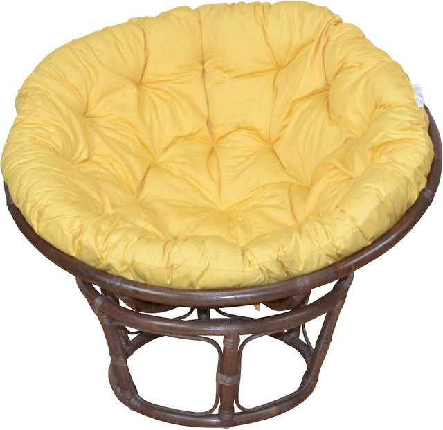 Papasansessel Holger von Möbel direkt online in Gelb mit Rattan-Design im Boho-Stil - Bild 1
