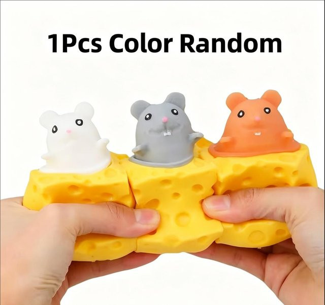 Binchi Outdoor Equipment Pop-Up Käse-Maus Quetschspielzeug, Weiche Hängefigur - Bild 1