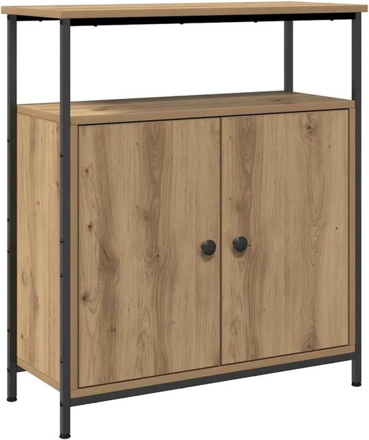 vidaXL Sideboard Artisan-Eiche in Braun aus Holzwerkstoff und Stahl, B/T/H: 70 x 30 x 80 cm - Bild 1