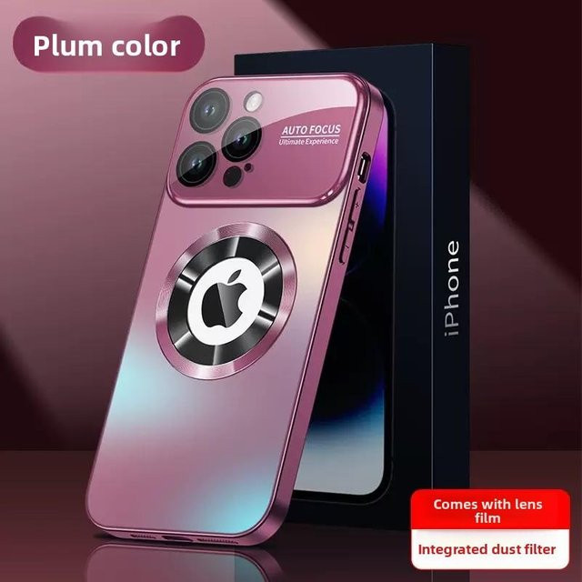 Anime Star Vault Luxuriöse Titan iPhone Hülle mit magnetischem Kameraschutz und kabellosem Laden für iPhone 16 15 14 Pro Max in Schwarz und Lila - Bild 1