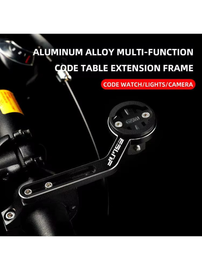 ESLNF Fahrradcomputerhalter aus Aluminiumlegierung in Schwarz für Garmin und Bryton GPS-Geräte am Rennradlenker - Bild 5
