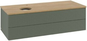 V&B Waschtischunterschrank Antao mit Frontstruktur in Eiche, B/T/H: 120 x 50 x 50 cm - Bild 1