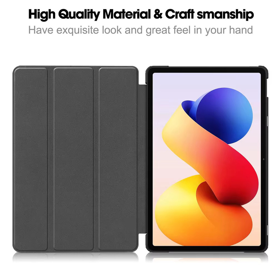 Smart Case für Xiaomi Redmi Pad 2 Pro 12,1 Zoll 2025 mit klappbarem Flip-Ständer und Auto-Sleep-Funktion in Schwarz - Bild 4
