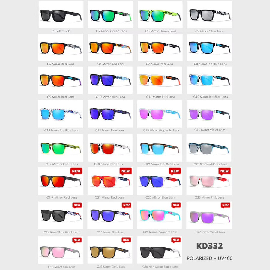 Kdeam Sonnenbrille, Vollrand, Rot, Unisex, polarisiert, Kunststoff - Bild 2