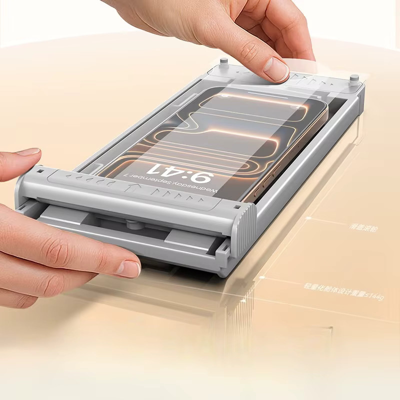 Apple Displayschutz aus gehärtetem Glas für iPhone 17 und iPhone 16 Pro Max, transparent, 3D Hot-Bending mit Vollkleber für einfache Installation - Bild 4