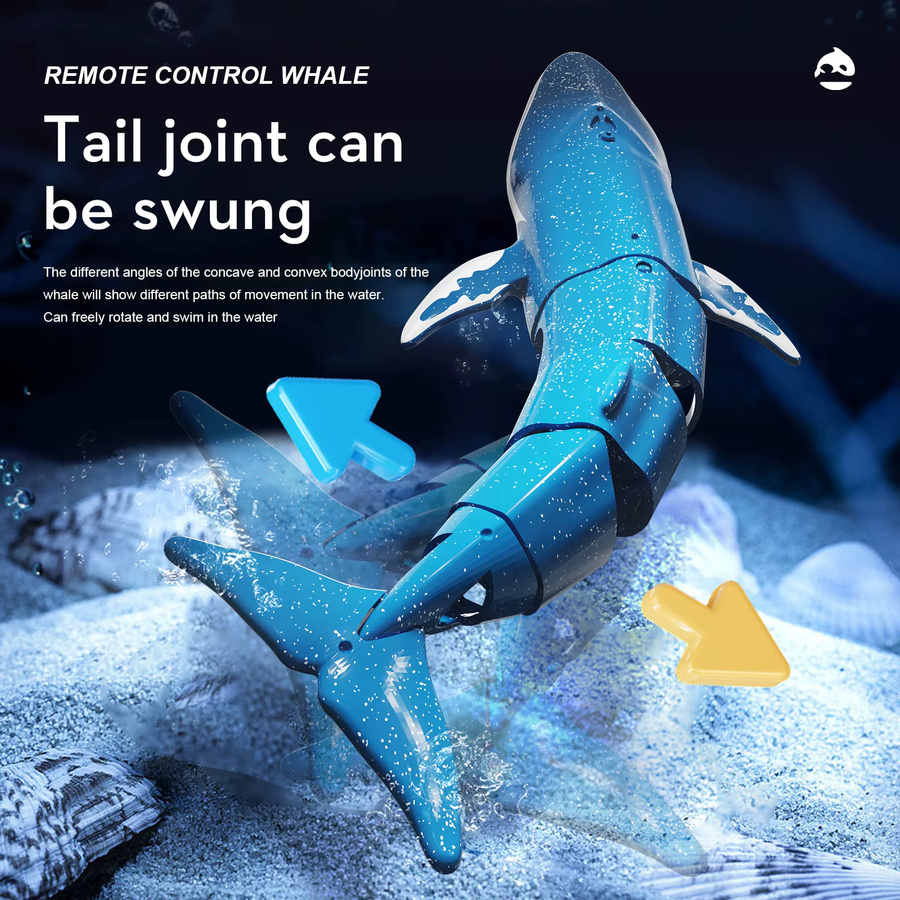 CONUSEA RC Wal, ferngesteuertes U-Boot, elektrischer Tierroboter, wasserdicht - Bild 2