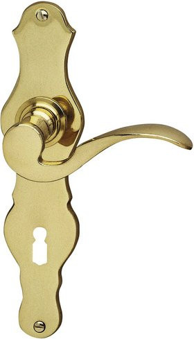 ALPERTEC Langschild-Garnitur EvaEasy aus Messing in Goldfarben poliert - Bild 1