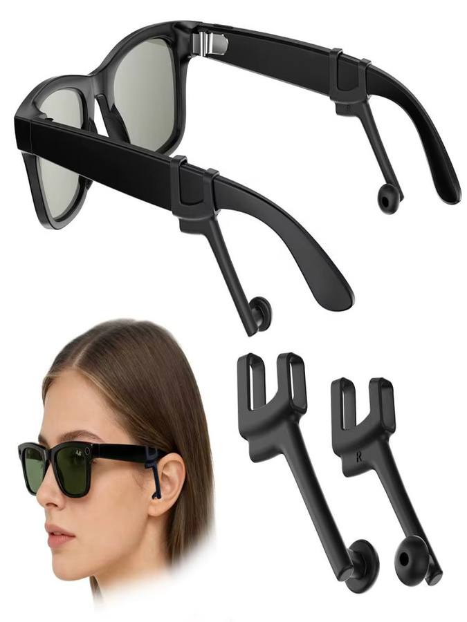 FONKEN Sound Guide Verstärker für Matte Ray AR Smart Glasses, In-Ear Ohrstöpsel mit Silikon-Geräuschisolierung zur Reduzierung von Schallleckagen, Farbe: Schwarz - Bild 6