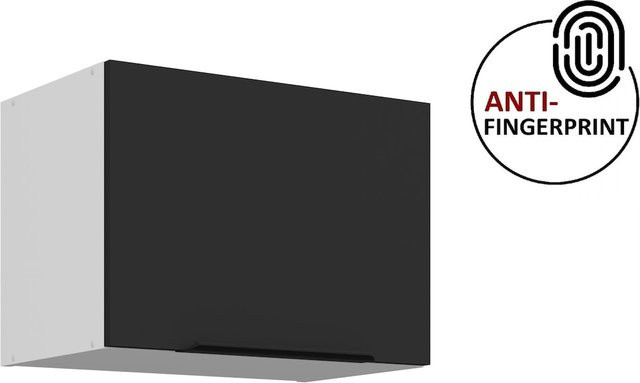 Küchen Hängeschrank ARIA Schwarz matt mit Anti Fingerprint Effekt Breite: 50 cm - Bild 1