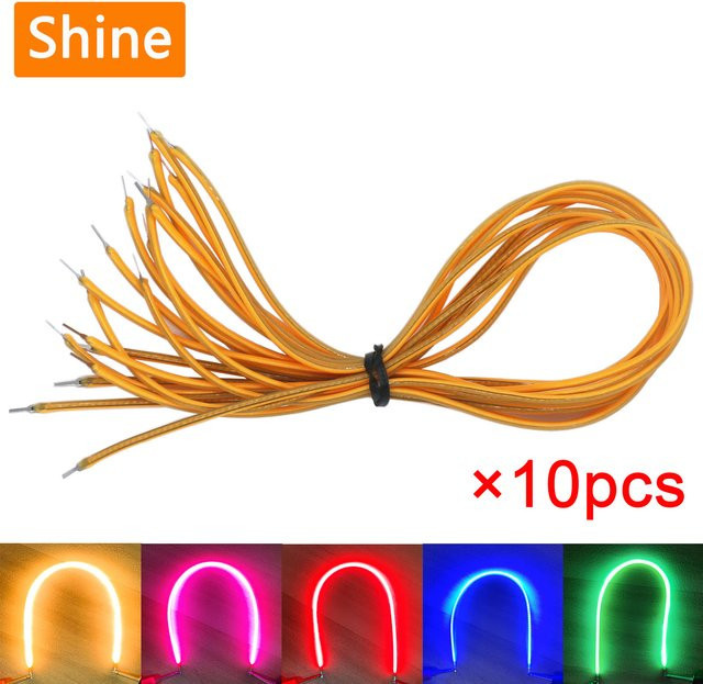 10 Stück DT&ZM LED Filament COB Ersatzteile für Edison Glühbirnen, 3V, flexibel - Bild 1