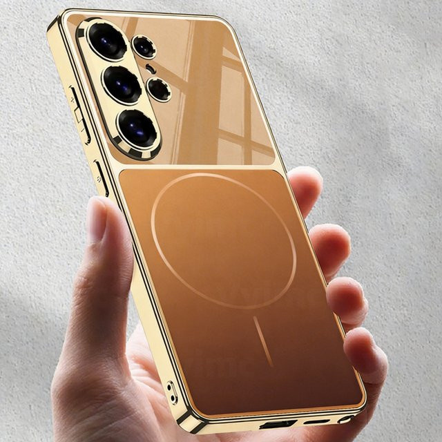 Vyimc Luxus-Handyhülle mit Magnetverschluss und matter Oberfläche für Samsung Galaxy S26 Ultra, Stoßfester Schutzrahmen mit Linsenschutz - Bild 1