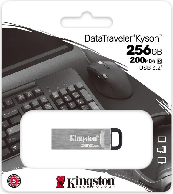 Kingston DataTraveler Kyson USB-Stick 256GB USB-A Silber - Bild 2