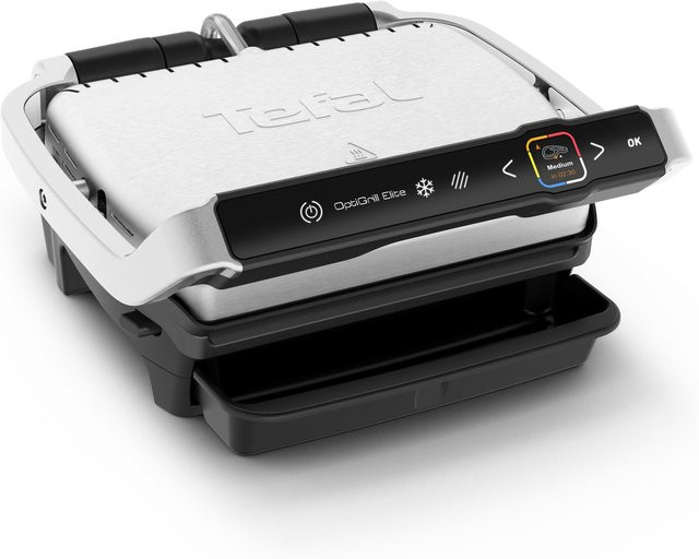 Tefal OptiGrill Elite Kontaktgrill GC750D in Silber und Schwarz - Bild 2