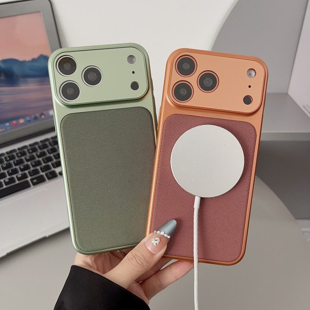 Apple Magnetische Schutzhülle aus Stoff für iPhone in Orange - Bild 1