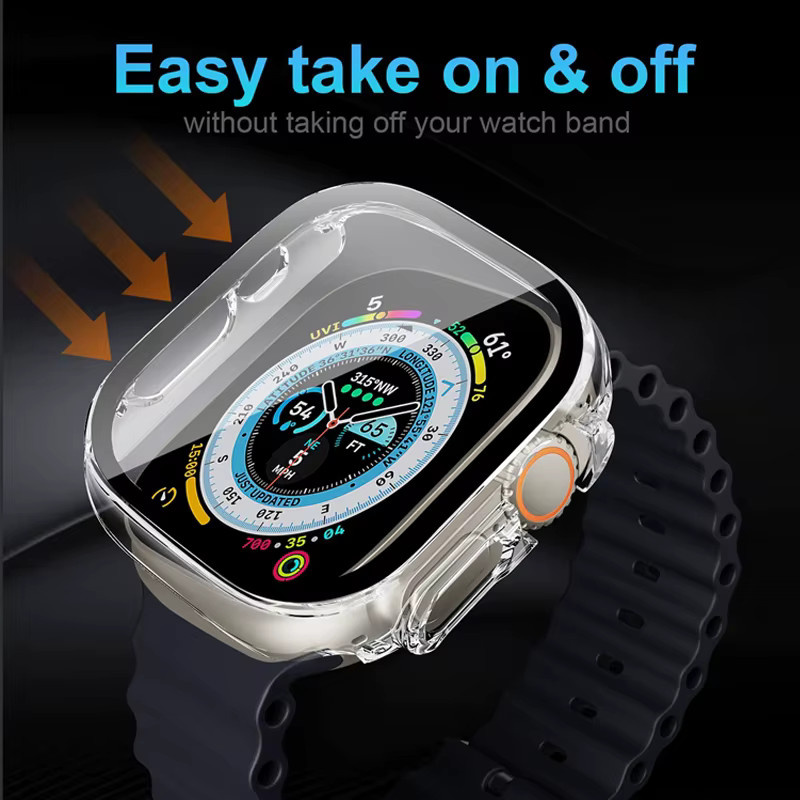 Uhrenarmband PC-Stoßstange, Displayschutzfolie, Apple Watch Ultra 3 49 mm, red - Bild 3
