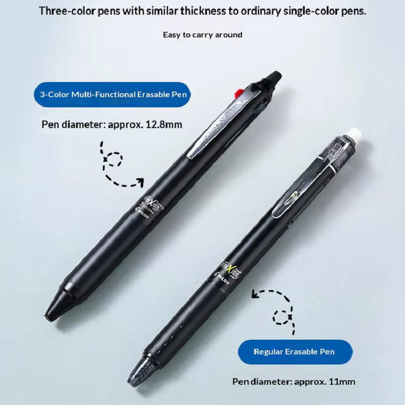 Pilot Frixion Synergy Radierbarer Kugelschreiber 3-Farben Schwarz Blau Rot 0,4 mm - Bild 4