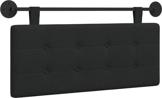 vidaXL Wandmontiertes Polsterpaneel aus Stoff in Schwarz, B: 110,0 cm, H: 55,0 cm, T: 5,0 cm - Bild 1