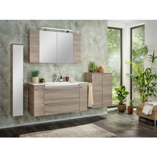 Fackelmann Bad-Hängeschrank Luxor Steinesche in Braun mit Soft-Close-Türen, B/T/H: 20,0 x 15,8 x 68,0 cm - Bild 3