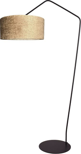 Masterlight Arch XL 191 Stehleuchte in Schwarz Matt mit beige Stoffschirm - Bild 1